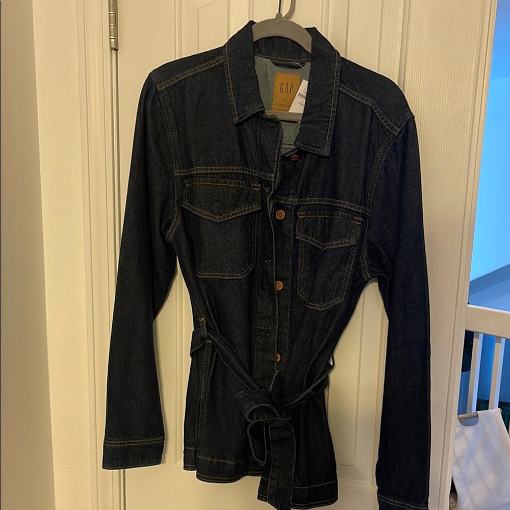 Gap TALL Belted Denim Jacket